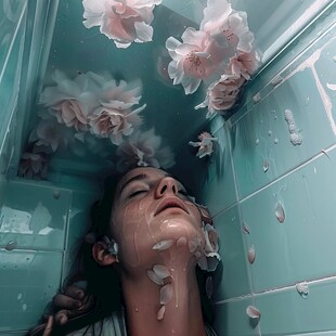 出浴美人3d立体画