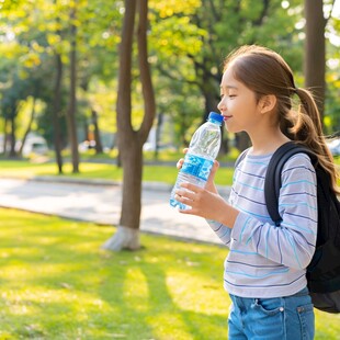 送水的小学生