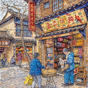 炒货店插画