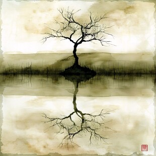 水中一棵树