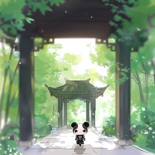 插画爱晚亭
