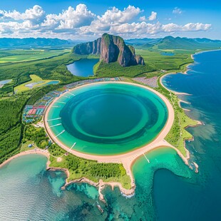 天池地池火山湖泊