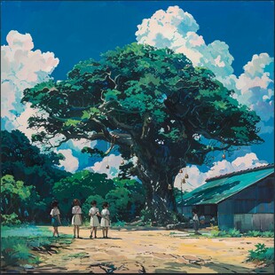 几人环抱的大树