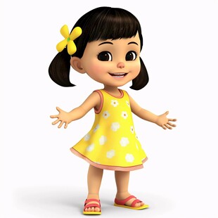 卡通人物卡通小女孩