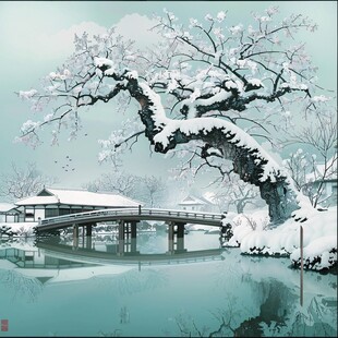 雪景立体画