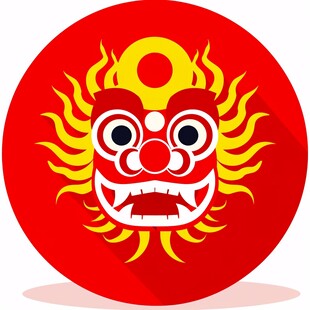 舞狮头logo