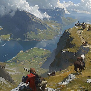 人物大场景插画