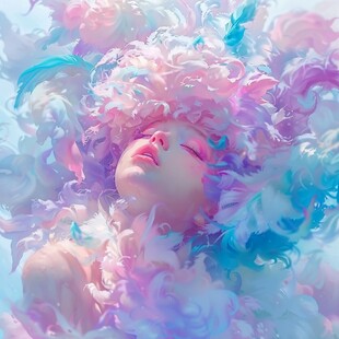 粉红色的超现实主义奇幻
