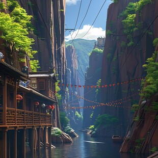 风景厚涂
