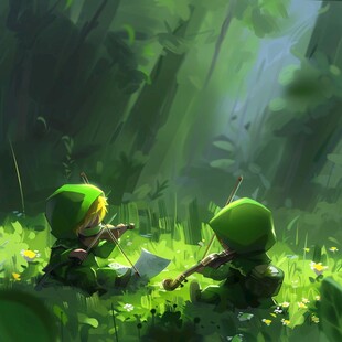 俩人的游戏插画