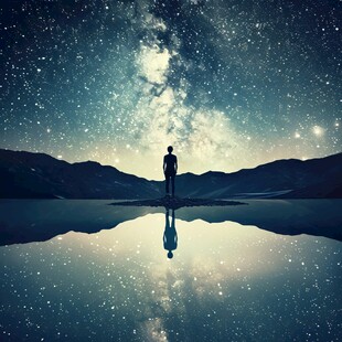 星辰大海男孩背影