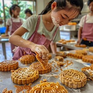 做月饼人物