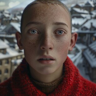 满脸雀斑的儿童