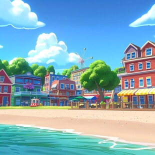 海滩小场景