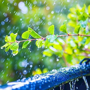 金银藤上秋雨珠