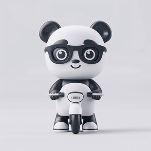 智能熊猫吉祥物
