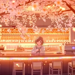 樱花树下的少女