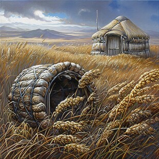 蒙古生活插画