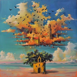 地中海油画装饰画