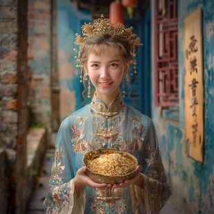 凤冠人像