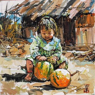小朋友油画