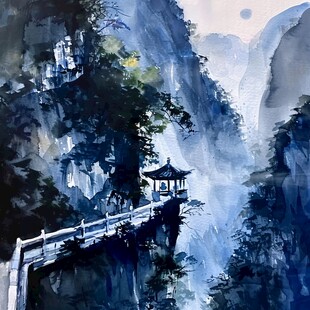 古亭水彩画