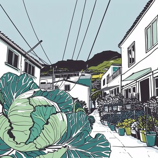 凉山建筑插画