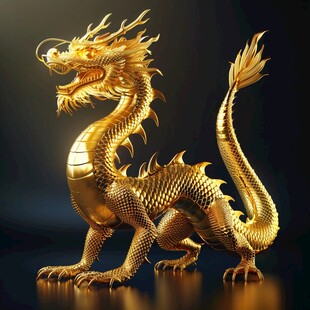 金色龙形图