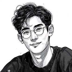 男生头像黑白稿