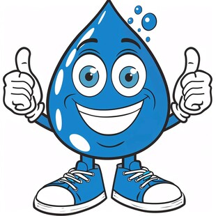 卡通吉祥物水滴形象