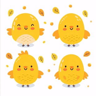 黄色的小鸡插画