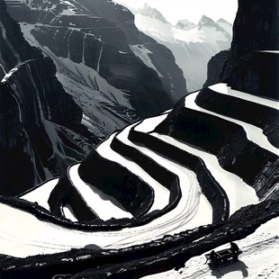 珠穆拉玛峰插画