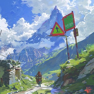 风景厚涂