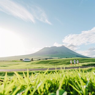 火山下的草原