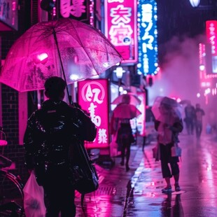 夜景梅雨季