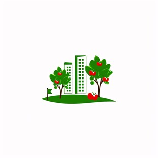 建筑城市绿化logo