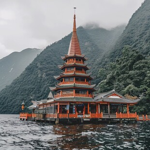 水中楼塔