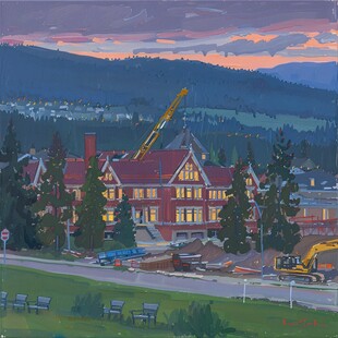 斯坦福大学旅游插画