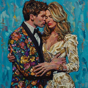 油画质地手绘人物