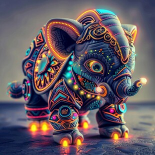 炫彩大象