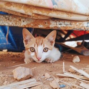 小橘猫眼神