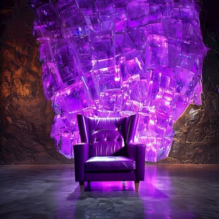 水晶立方体圆形座椅