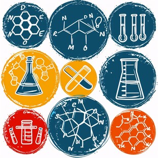 科学实验室墙贴