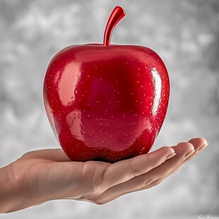 手捧苹果图