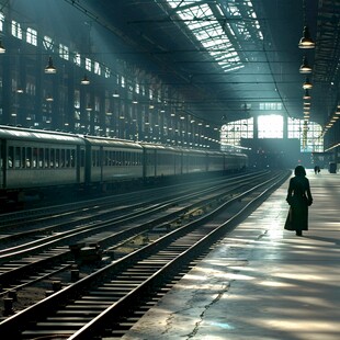 火车站光影