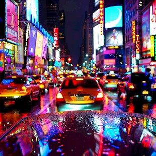 雨夜行人与车辆