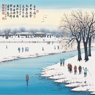 雪景年画