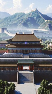 万里长城古建复原图