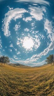 坝上草原风光全景图