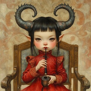 龙年小女孩插画